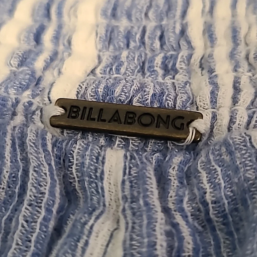 Billabong Blue and White Striped Wide Leg Pants - Picture 5 of 7